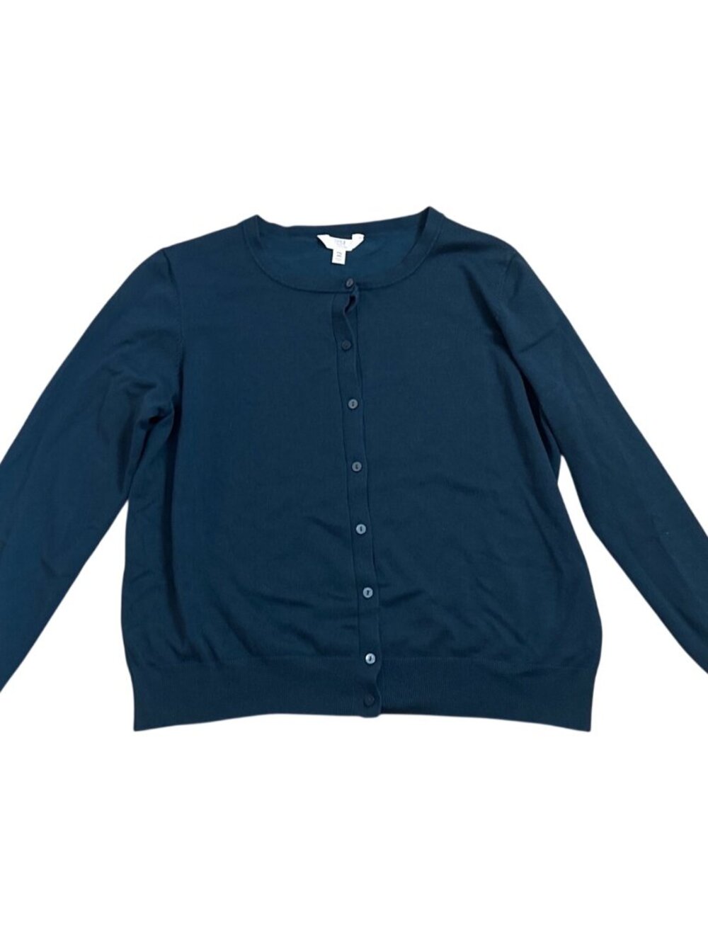 Time And Tru Womens Cardigan XXL Gem Slate Blue Button-Down Long Sleeve Sweater